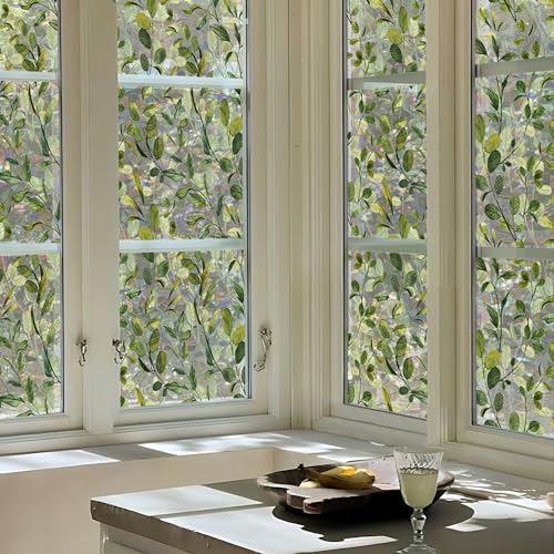 ChicSkin Watercolor Rainbow Window Film Privacy, Double-Sided Decorative Suncatcher Film