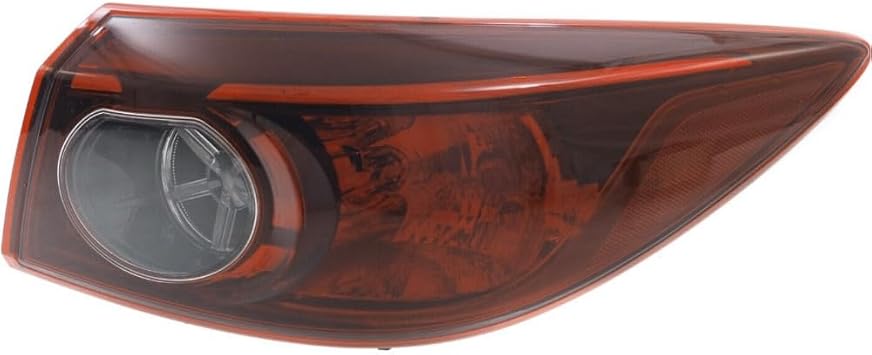 Tail Light Halogen Passenger Side Red Lens W/Bulb Tail Lamp Right 16545891 BJT151150A Compatible with Mazda 3 I Sport/I Touring/i Grand Touring/i SV/s Grand Touring/s Touring 2014-2015