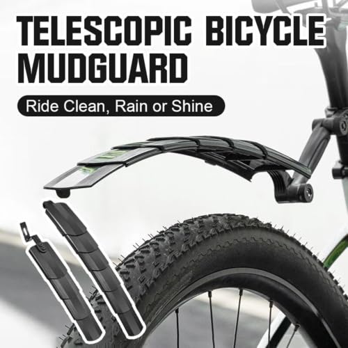 Guardabarros de bicicleta ajustable con sistema retráctil contra salpicaduras 3