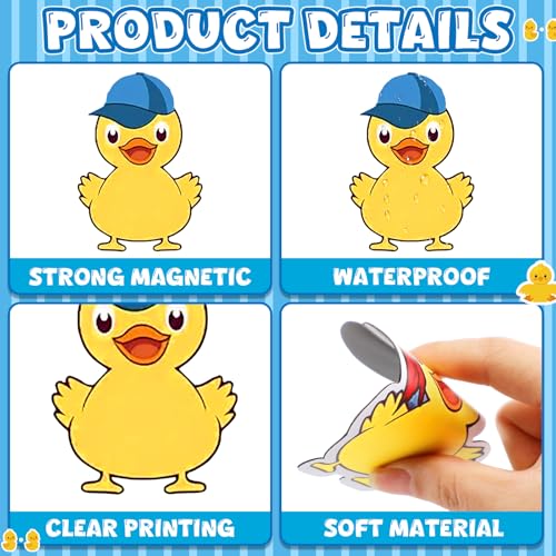 12 imanes decorativos en forma de pato para puerta miniatura 5