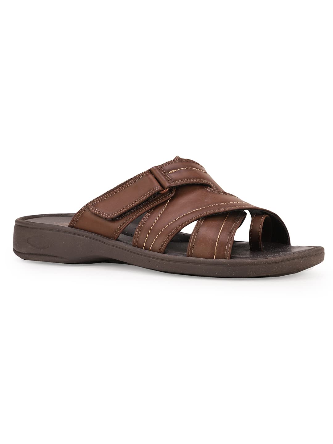 Men DOBBY MULE Brown Sandals,