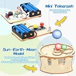 5 in 1 STEM Kits & Science Toys for Kids Ages 8-14, Wooden Building Crafts & 3D Puzzles, Engineering Experiment Projects, Educational STEM Toys Gift for Boys & Girls 8-10 11-12 13-14 Year Old
