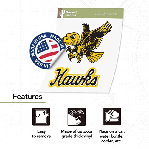 Vinilo de Iowa Hawkeyes Vintage V2 de 4 pulgadas el detalle ideal para coleccionistas 5