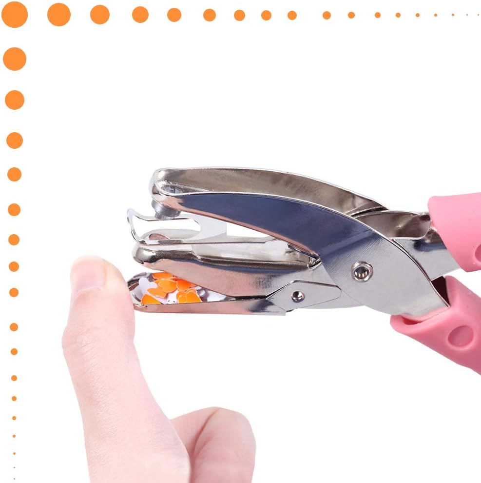 SPEEDWOX Paper Puncher Heart Shape with Soft Pink Grip Single Handheld DIY Craft Paper Hole Punch Tool 6 Inches - Image 4
