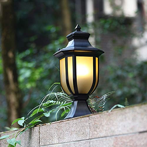 Lumière extérieure étanche pilier lampadaire de jardin communauté parc E27 DKSNAJ