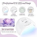 JODSONE Gel Nail Polish Kit 60 PCS with U V Light Soak off Base Top Coat 55 Shine Colors Gel Nail Kit Bright and Dark Brown Wine Red Series Manicure Set for Women and Girls - Image 5