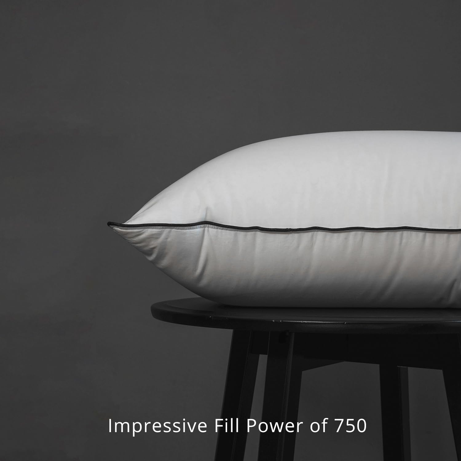 HYVIF Luxury Goose Down Pillows Standard Size Set of 2-750 Fill Power, 460 Thread Count Cotton Blend Shell - Ultra Soft Bed Pillows for Sleeping - 2 Pack, Standard (20 x 26�)