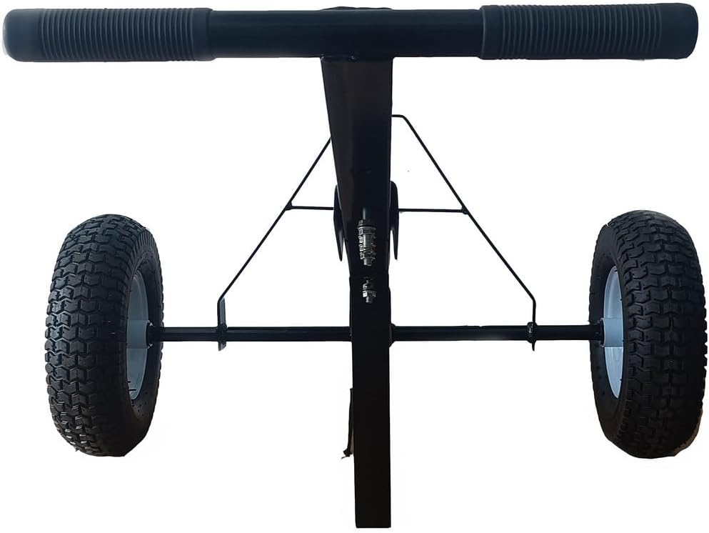 Heavy Duty Trailer Dolly, 1000 lbs Load Capacity, Steel Frame with 16" Flat-Free Tires and 10" Swivel Caster, Tow Dolly for Moving RVs, Boats, and Trailers, Black