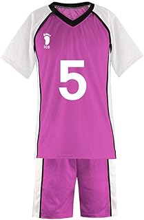 QYIFIRST Shiratorizawa Academy Volleyball Club Ushijima Wakatoshi No.1 Jersey Set Camiseta, Pantalones Cortos Cosplay Disfraz Blanco