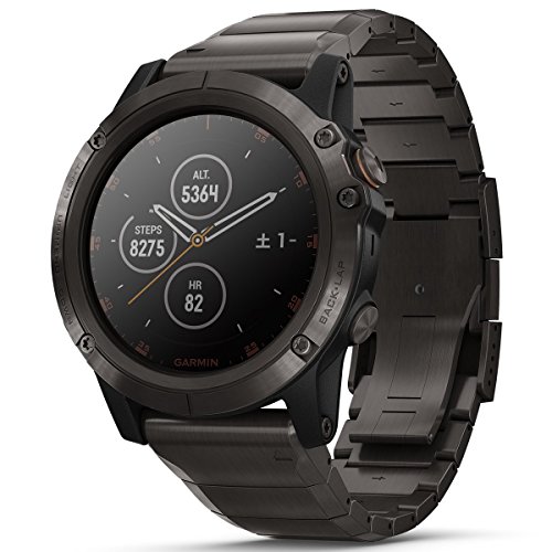 GARMIN fenix 5X Plus Sapphire フェニックス 5エックス プラス サファイア マルチスポーツ対応 GPS内蔵 スマートウォッチ ウェアラブル端末 流通限定モデル 腕時計 メンズ レディース チタン ブラック 010-01989-70
