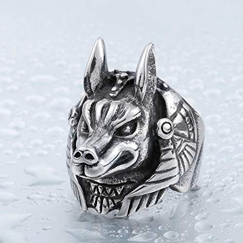 Image of Genuine Stainless Steel Ring for Men Fashion Punk Rock 3D Animal Rings