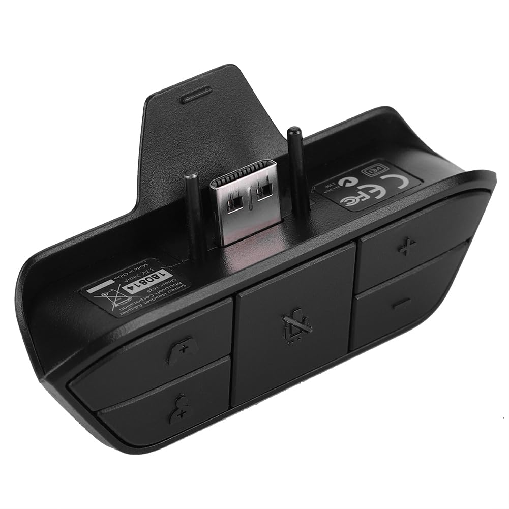 Denash Adaptador de Auriculares para One, Adaptador de Auriculares estéreo para Juegos a Prueba de Polvo con sincronización de Sonido estéreo de Control de Juegos