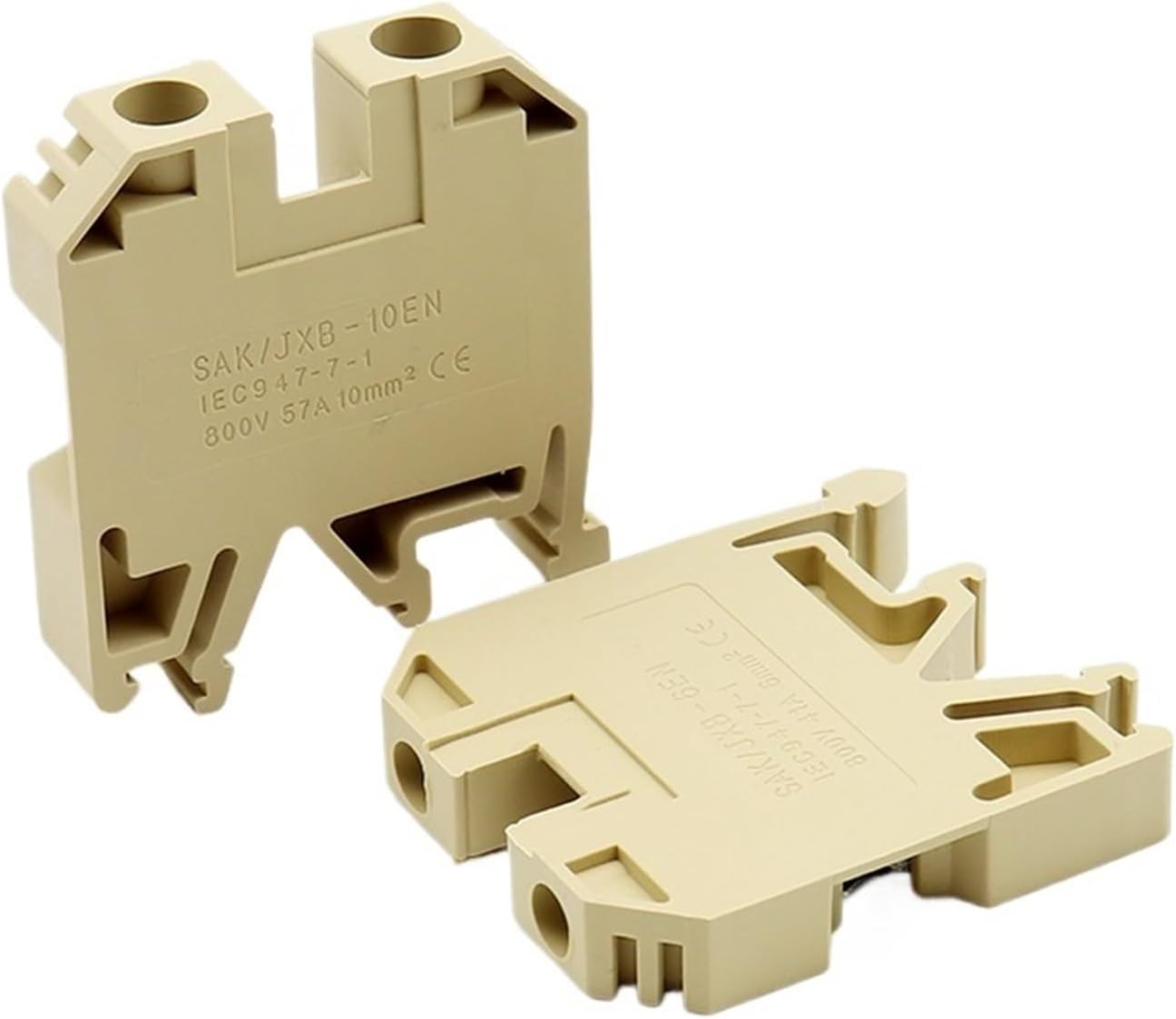 10PCS SAK/JXB 2.5 4 6 10 16 25 35EN Feed Through Screw Terminals Wire Connectors Cable Quick Connectors DIN Rail Terminal Bases