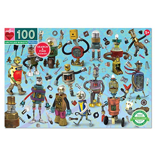eeBoo Upcycled Robots 100 Piece Puzzle