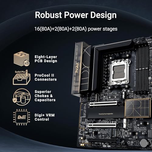 Image of ASUS ProArt X870E-CREATOR WiFi Motherboard, AMD Socket AM5 for AMD Ryzen 9000 & 8000 & 7000 Series Desktop Processors