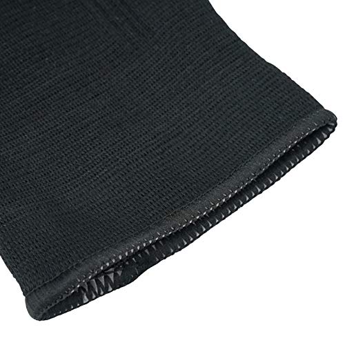 Image of Luwint Soft Knitted Knee Brace or Kids 8-10 10-12 & Youth, Black, 1 Pair | Children Patella Brace Support for Sports, Soccer, Volleyball, Basketball, Football, Gymnastics, Hiking, Running, Dance