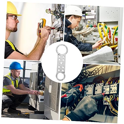 Image of Cabilock 8Holes Aluminum Hasp Lock Device Safety Padlock for Tagout Professional Industrial Safety Locks and Easy to Use Reliable Hasp for Multiple Locking