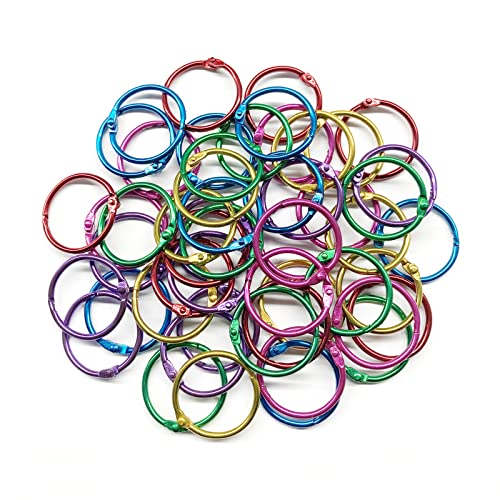 KTOJOY 1 Inch 72pack Loose Leaf Binder Rings, Metallic Assorted Colors (Yellow, Green, Blue, Purple and red Pink) - Thumbnail 4