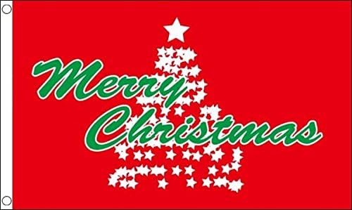 Flagtex Christmas Flag Tree Design 5ft x 3ft (150cm x 90cm) - Classic Christmas Decorations for Garden Outdoor Indoor Use