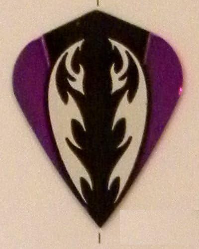 25 Sets #3583 AmeriThon Purple On Black Tribal Dart Flights