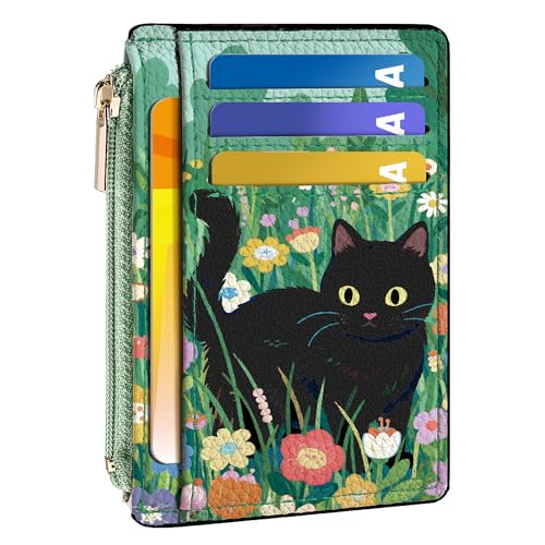 Image of Tipmile Womens Credit Card Holder Wallet, Small Slim RFID Blocking Sleeve | Mini Tiny Cute ID Case, Minimalist Zipper Pocket Wallet, Thin Coin Purse, Mothers Gift