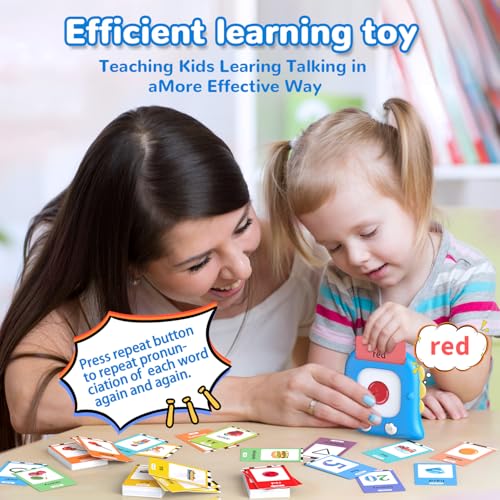 Kidzdo 520 Words Talking Flash Cards, Birthday Gifts for 3 4 5 6 Year Old Boys, Early Education Learning Toys, Blue by Kidz do - Used condition - Image 5