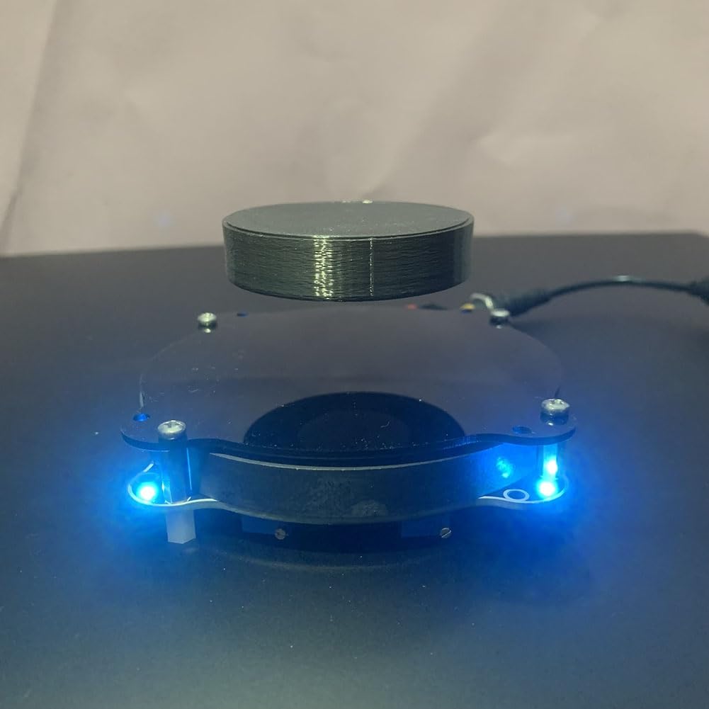Modulo di Levitazione Magnetica da 500g con LED + Alimentatore - Tecnologia di Sospensione Magnetica A Circuito Analogico Core, Spina EU.