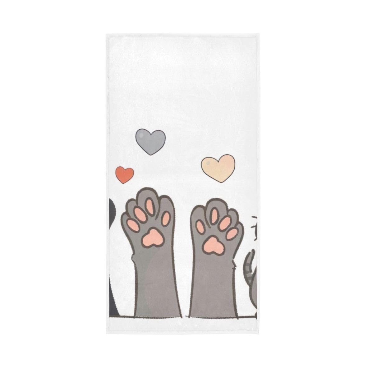 HUYGD National Pet Cat Day Hand Towels Soft Washcloths Shower Towels 15 x 30 Inch