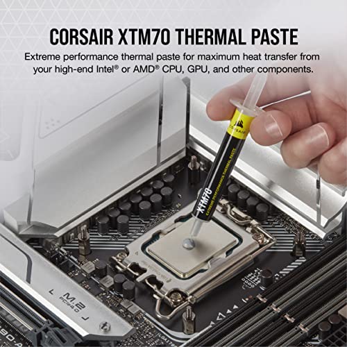 Corsair Xtm70 Extreme Performance Thermal Paste, 3G For Intel & Amd Processors Up To 250W+ Tdp - Low Viscosity, Easy Application, Three Included Cleaning Wipes And Applicator Kit #TOP1