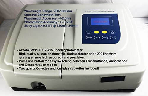 Azzota Sm-1100, 4Nm Economic Uv-Vis Spectrophotometer, Wavelength Range: 200-1000 Nm #TOP1