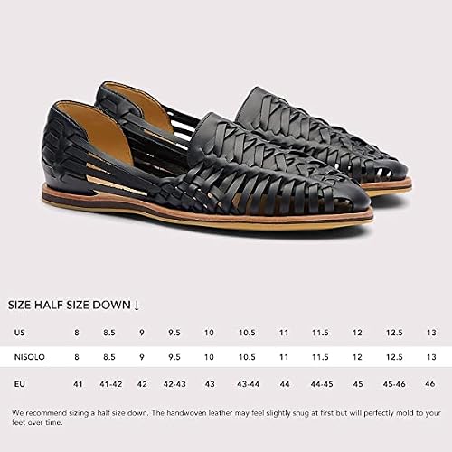 Nisolo Men's Huarache Sandal - Slip-On, Waterproof, Flexible, Breathable And Comfortable Mexican Huaraches For Men, Youth, Boys - Casual And Everyday Mens Woven Leather Sandals #TOP7