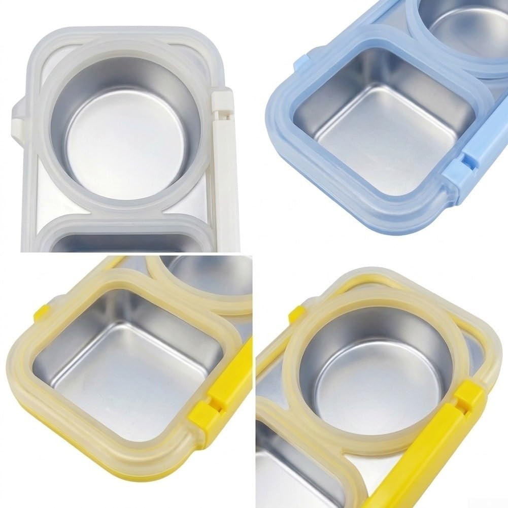 Set 3 Scatole Pranzo 400ml Anti-perdite Divise