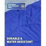 KingCamp Ultralight Camping Blanket, Packable Down Alternative Puffy Wearable Blankets Weatherproof Warm Package Quilt with Snap Buttons for Outdoor Hiking Travel Picnic Stadium (69" L x 53" W, Navy) - Image 4