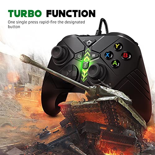 Acegamer Wired Controller For Xbox One With Two Remappable Buttons, 3.5Mm Audio Jack, Turbo Key And Dual Vibration, Compatible With Xbox One/S/X/Series S/Series X/Pc Windows 10/11 (Black) #TOP5