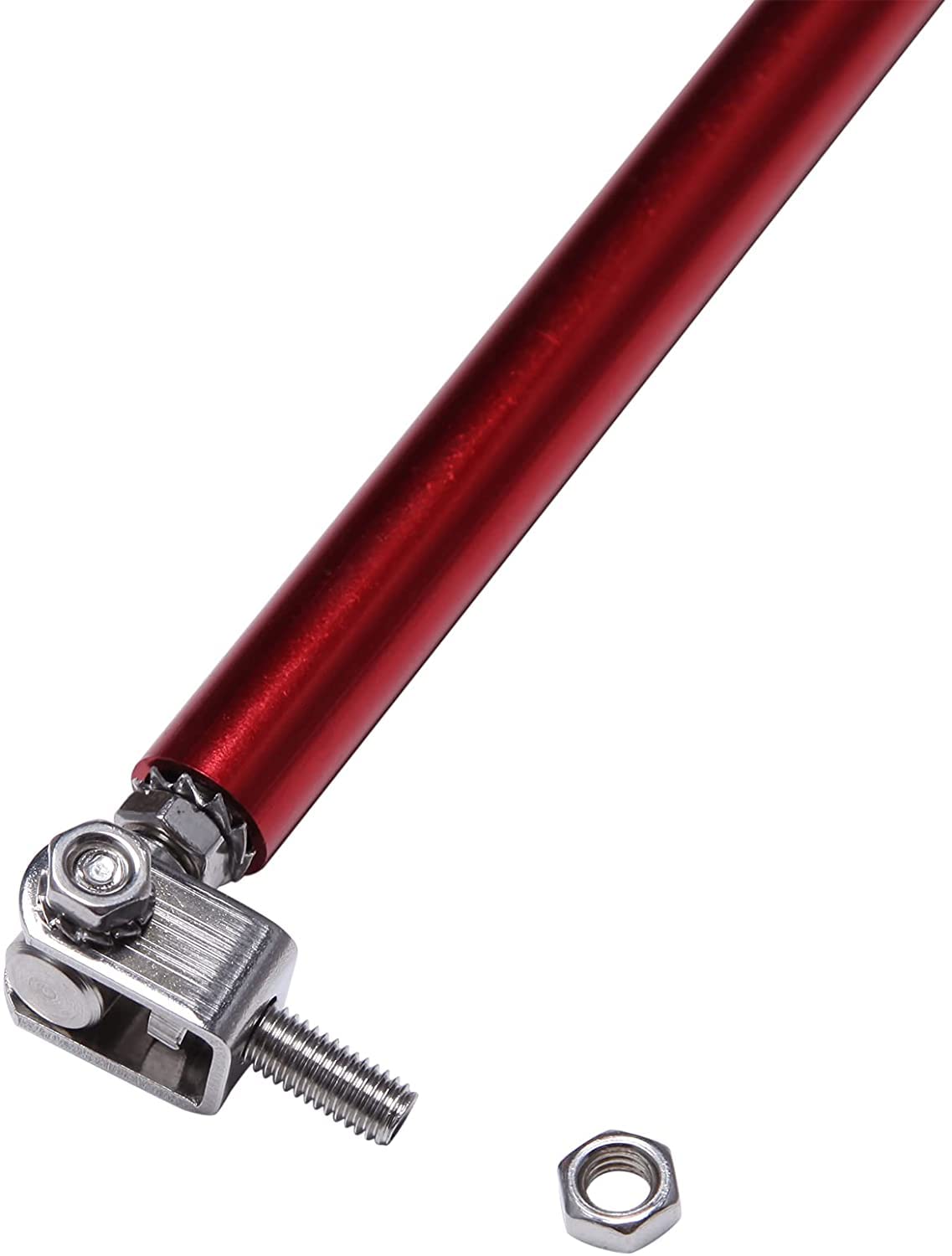 Barres De Support Pare-chocs Avant 20cm - Accessoire Tuning Rouge Pour Voiture