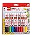 Marabu 0314000000002 - Kids Textilmarker Set mit 10 kräftigen, leuchtenden Farben, Kinder Stoffmalstifte mit 3mm Spitze für helle Stoffe, auf Wasserbasis, nach Fixierung waschbeständig bis 60°C