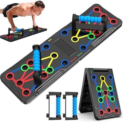 Solid Push Up Board 15 in 1 Home Workout Equipment Multi-Functional Pushup Stands System Fitness Floor Chest Muscle Exercise Professional Equipment Burn Fat Strength Training Arm Men & Women Weights