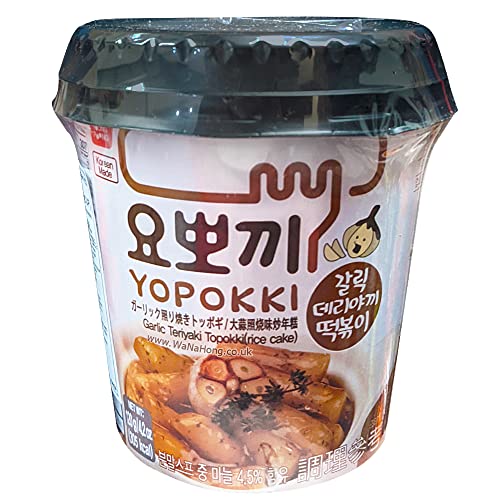 Yopokki Instant-Reiskuchenbecher (Knoblauch Teriyaki) 1 Tasse