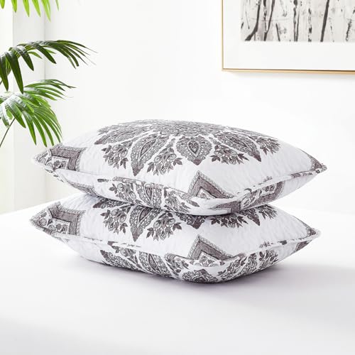 Image of Southshore Fine Living, Inc. Twin Day Bed Comforter Sets, 6-Piece Boho Bedding Set with Daybed Cover, 3 Pillow Shams, Bedskirt, Throw Pillow - Twin Day Bed Cover Set, Infinity Grey