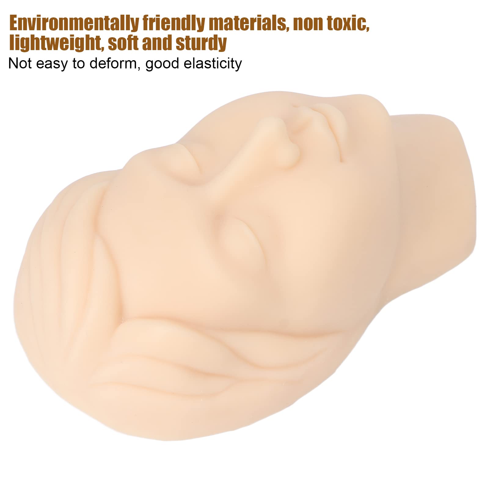 Cabeza De Maniquí,Modelo De Cabeza De Silicona,Maniquí De Silicona Con Bolígrafo De Regla,Simulación Suave Reutilizable Para Práctica De Peluquería De Tatuaje De Cejas