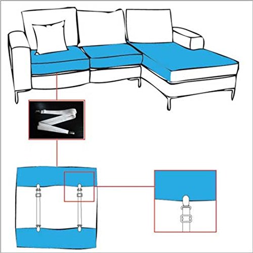 Glield Verstellbar Betttuchspanner mit Metallklammern, Unter Sofa, Matratze, Bettlaken, Ausgestattet Fastener, 4 Stück, von 60cm-200cm BDJ06D - Image 5