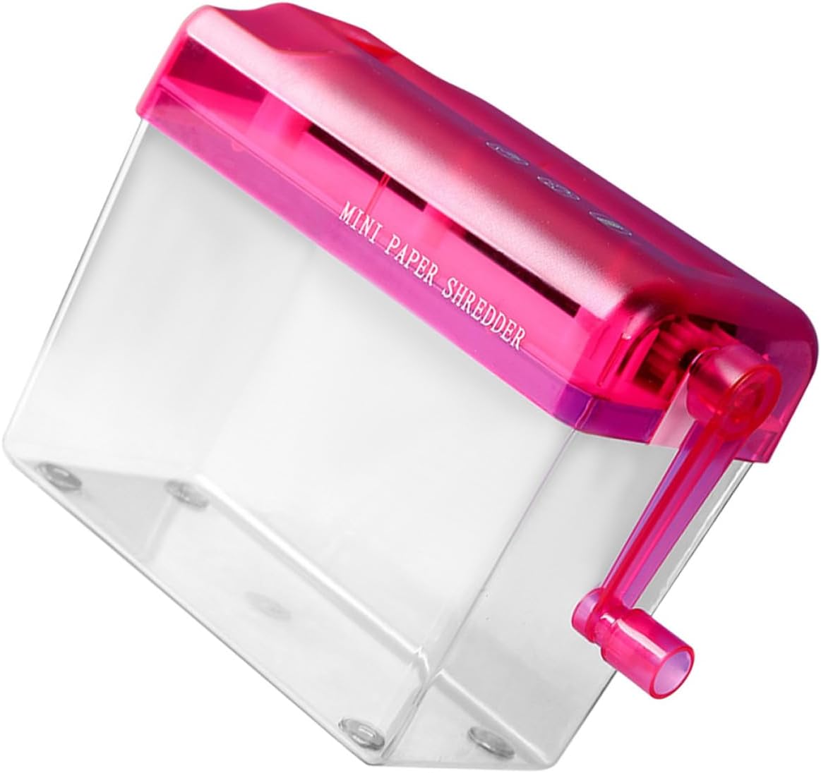 ABOOFAN Manual Desktop Paper Shredder Small Household Handheld Shredder for Office and Home Use Red