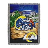 Northwest NFL Los Angeles Rams Home Field Advantage Woven Tapestry Wall Hanging, 48 x 60 Inches, Officially Licensed, Decorative Fringes