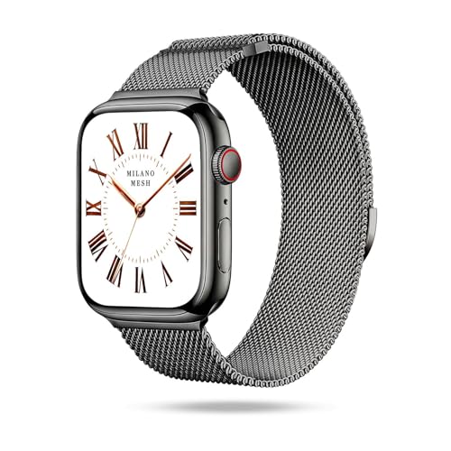 ONEFLOW Milano Mesh kompatibel mit Apple Watch 7 (45mm) Milanaise...