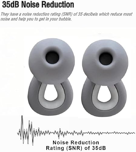 Miniatura 13 de Tapones para los oídos para dormir, 1 par de tapones para los oídos para dormir, cancelación de ruido, 35 dB, reducción de ruido, tapones