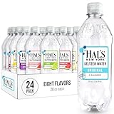 Hal's New York Seltzer Water Variety Flavor Pack, 20 ounces (24 Pack)