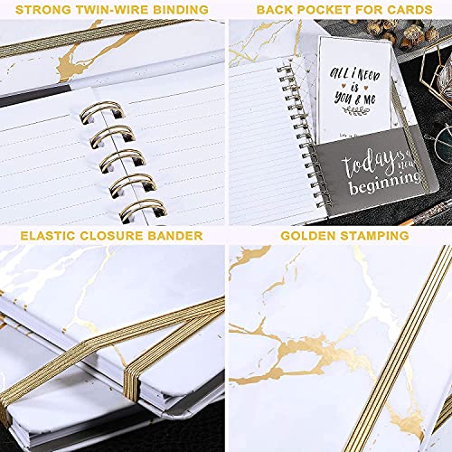 Ruled Journal/Notebook - Lined Journal With Premium Thick Paper, 8.5" X 6.4", College Ruled Spiral Notebook/Journal, Banded With Exquisite Inner Pocket, Waterproof Hardcover For School, Office & Home #TOP4