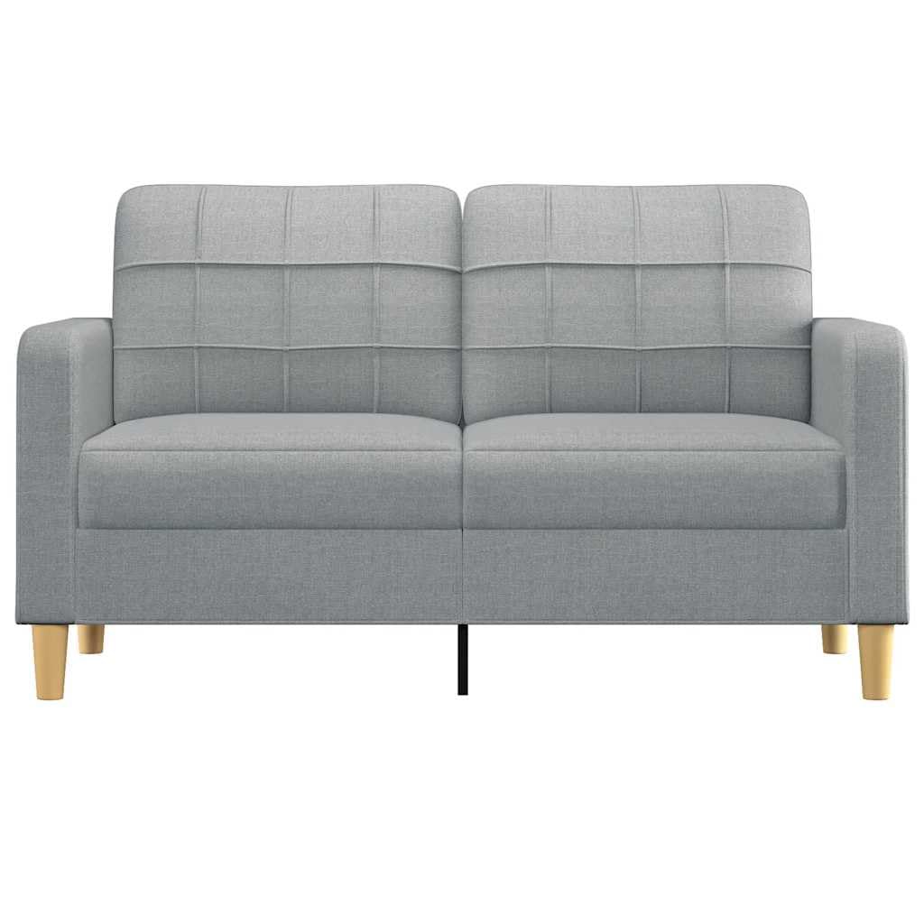 vidaXL Sofá de 2 plazas de Tela Gris Claro 140 cm, sofá, sofá tapizado, sofá de 2 Personas, sofás, sofá de salón, sofá de Dos Personas, sofá de Tela