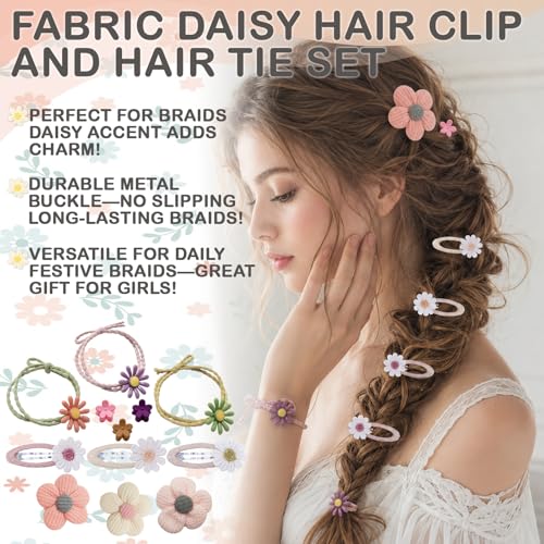 21-Teiliges Haarspange Mädchen Blumen, Stoff HaarspangenMädchen, Haarschmuck Mädchen Blumen, Haarklammern Mädchen, Haarspangen Baby, Haarspangen Kinder Stoff, HaarspangenTeenager MädchenBlumen