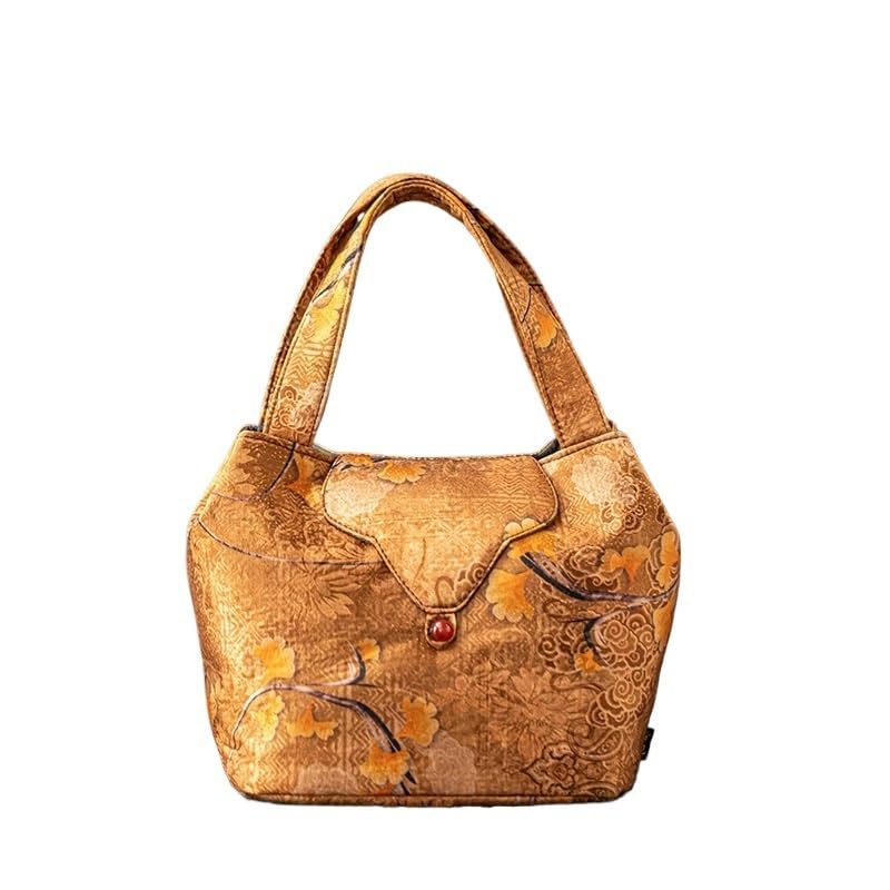 Sac en soie entrelacée chinoise pour amateurs de thé : le cadeau traditionnel idéal